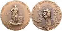 Sada medailí AE Medaile 1938 - Mnichovská dohoda. Bronz 55 mm + — 2