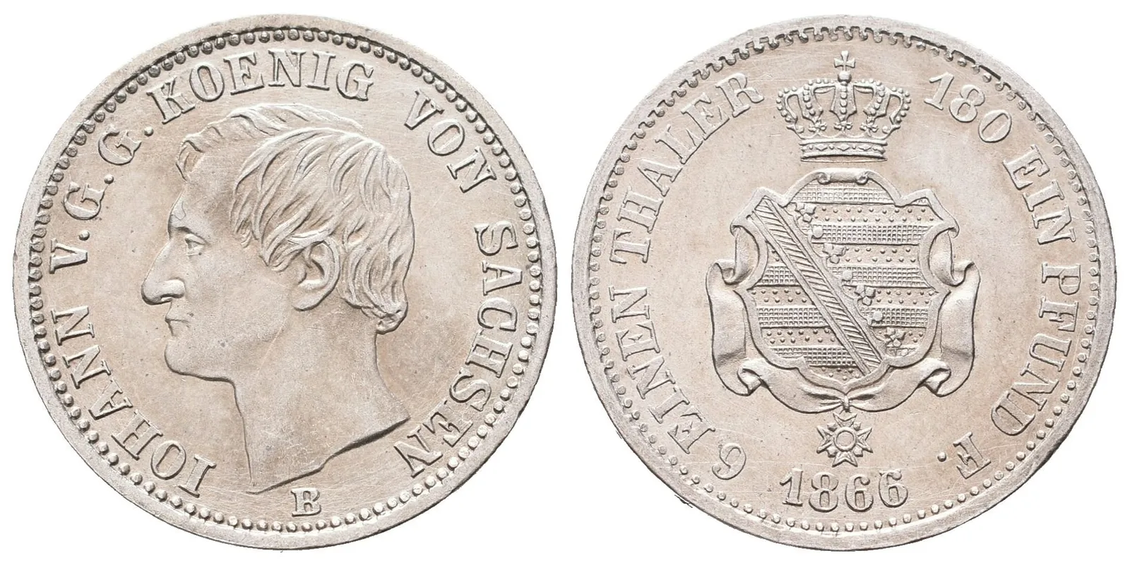Sasko, 1/6 Tolaru 1866 B