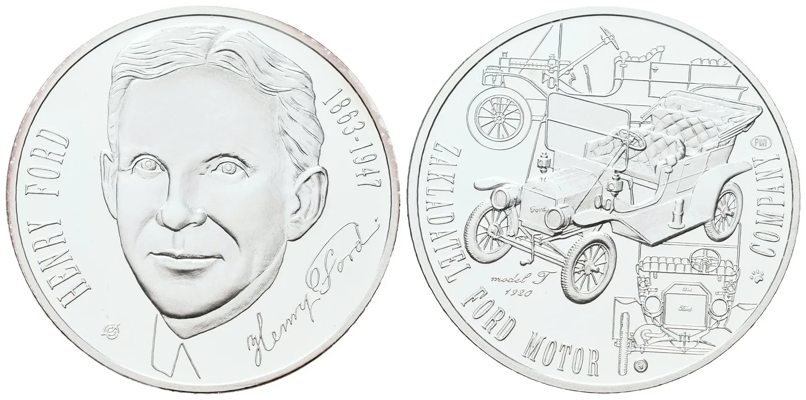 AR Medaile b.l. (2013) - Henry Ford - 150. výročí narození