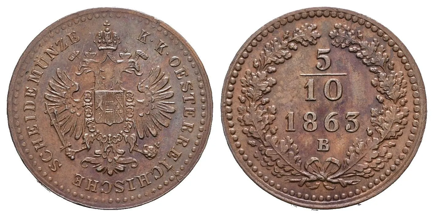 Rakouská a spolková měna, 1857 - 1892 — 1