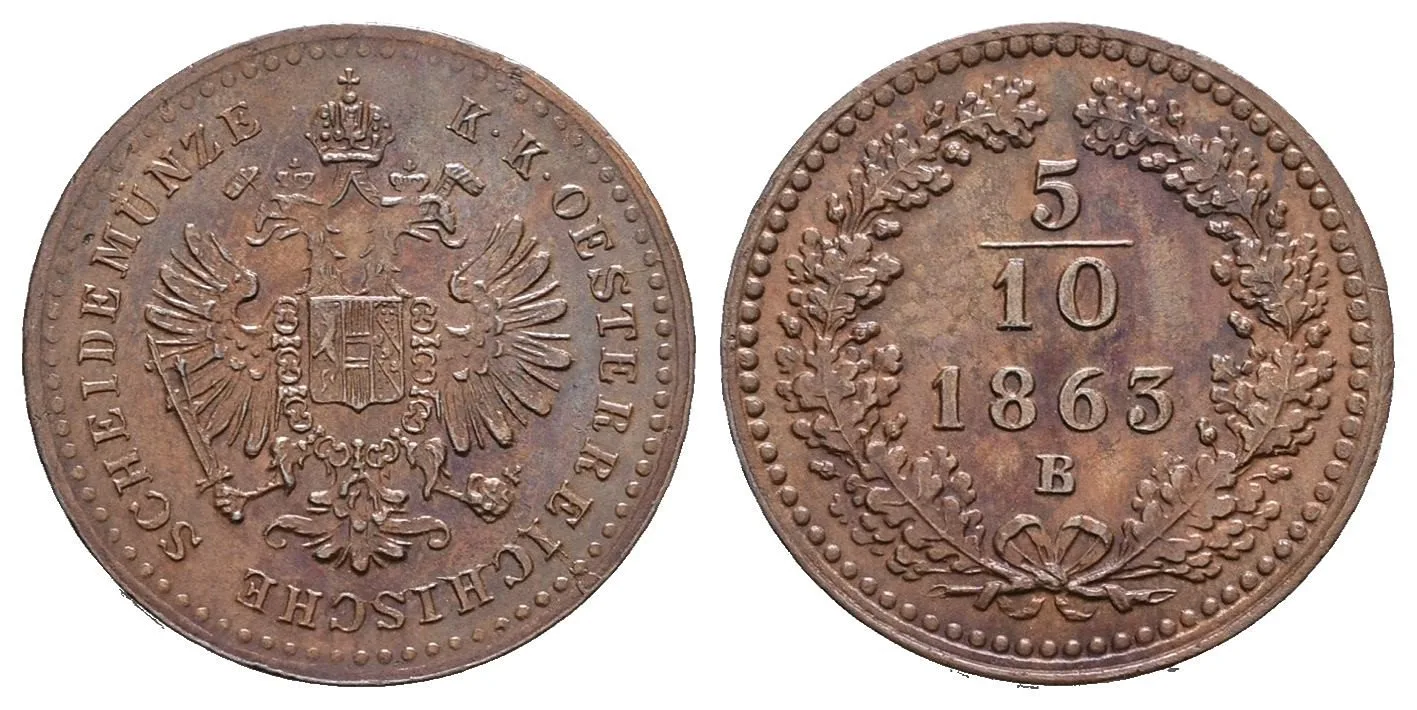 Rakouská a spolková měna, 1857 - 1892 — 1