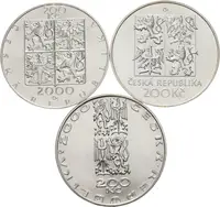 200 Kč 2000 - Vítězslav Nezval, Zdeněk Fibich, 2001 - Nové tisíciletí, — 2