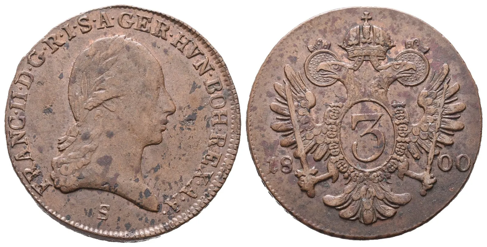 František II., 3 Krejcar 1800 S