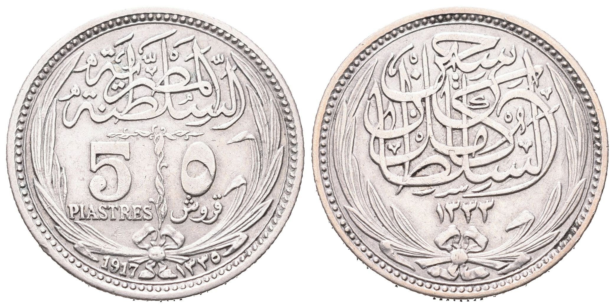Egypt, 5 Piastr AH 1335 (1917)