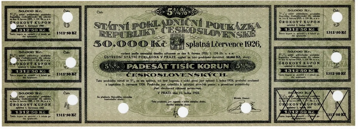 Státní pokladniční poukázky, 1919 - 1939 — 1