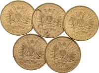 10 Koruna 1908 - jubilejní, 5 ks - fotografie 2