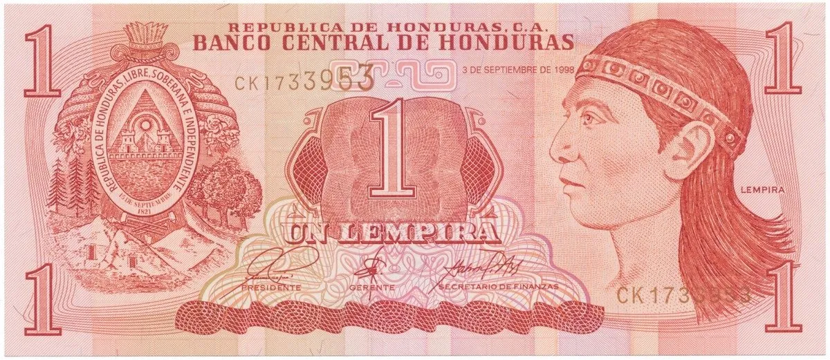 Honduras, 1 Lempira 1996~1998, P.79