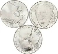 Soubor mincí 100 Kčs 1990 - Bohuslav Martinů, 1991 - Dvořák a W. A. Mozart, — 1