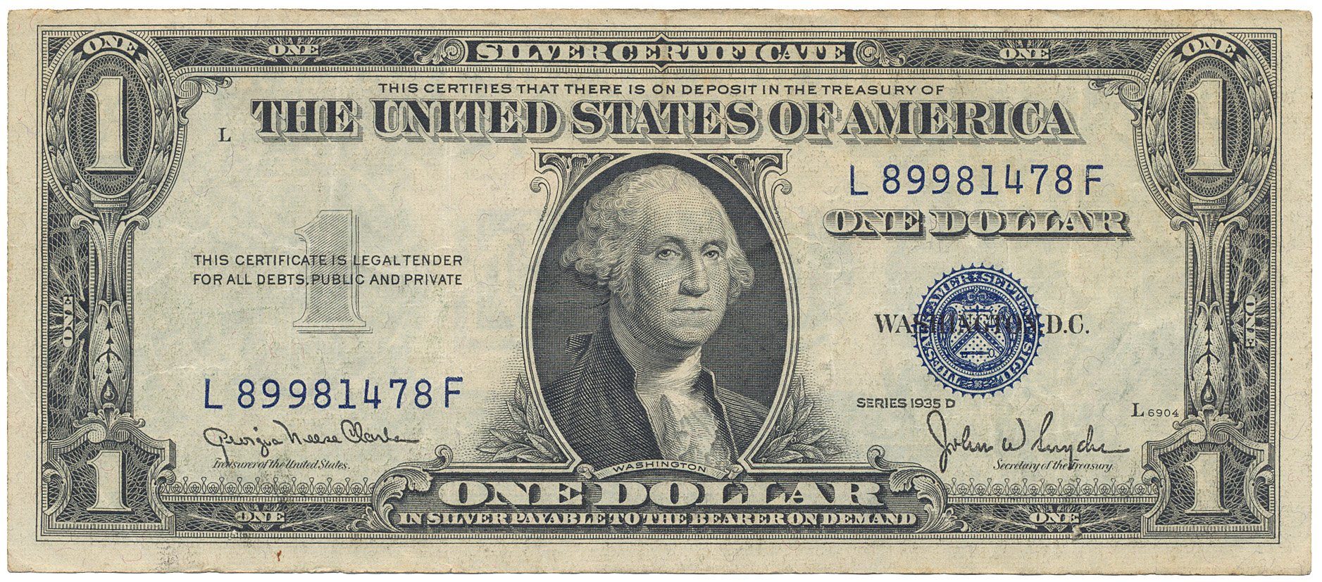 USA, 1 Dollar 1935D, Pick.416d