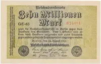 Německo, 10 Millionen Mark 1923, Ro.105a
