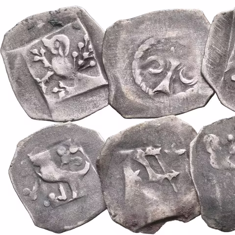 Soubor mincí - Pfennig, minc. Öttingen, Majuskulní gotické L / Öttingenský