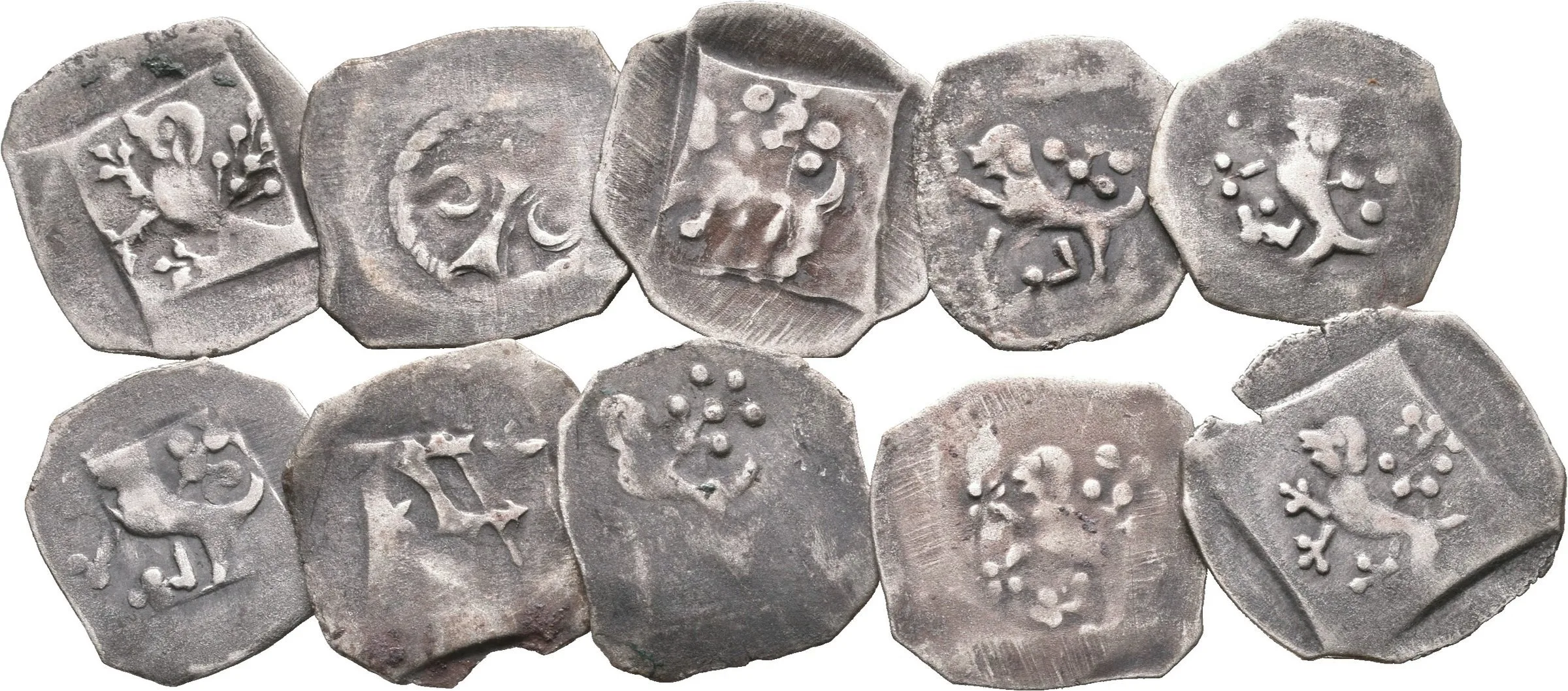 Soubor mincí - Pfennig, minc. Öttingen, Majuskulní gotické L / Öttingenský — 1