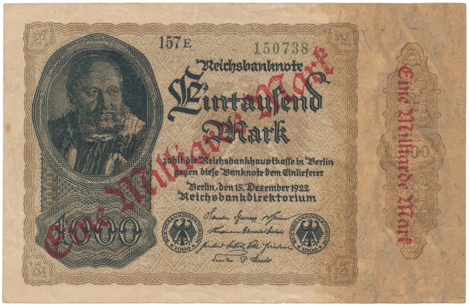 Německo, 1 Milliarde Mark 1923, Ro.110e