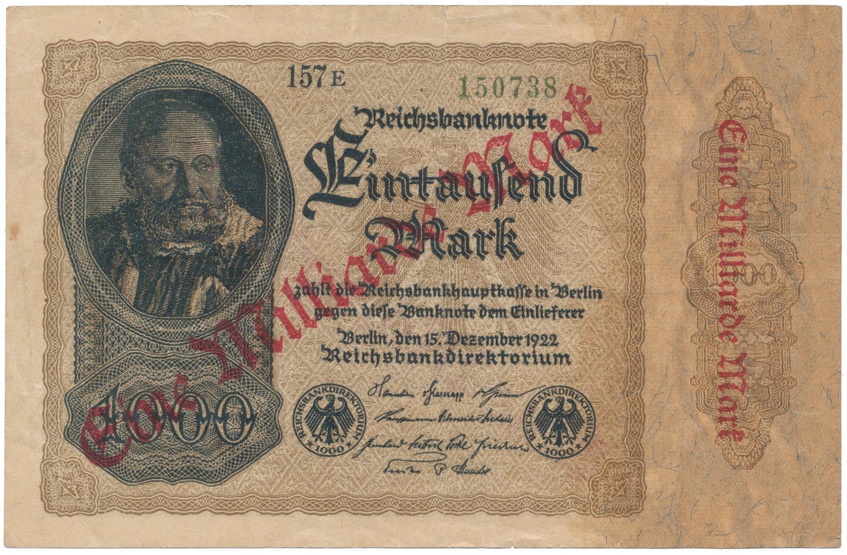 Německo, 1 Milliarde Mark 1923, Ro.110e