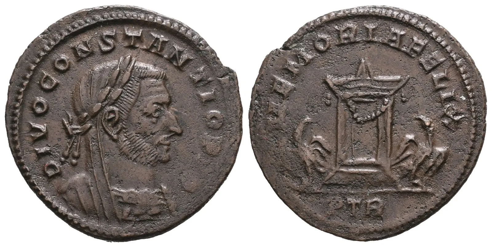 Constantius I. Chlorus, posmrtný follis