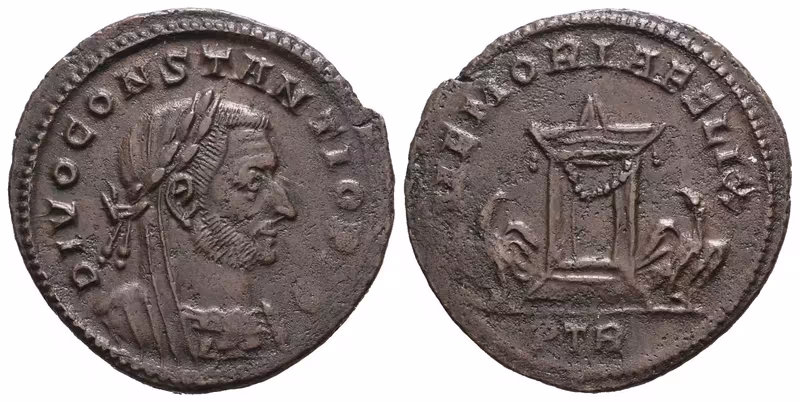 Constantius I. Chlorus, posmrtný follis