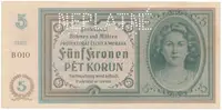 5 Koruna b.d. (1940), série B, NEPLATNÉ, Hej.31a.S2