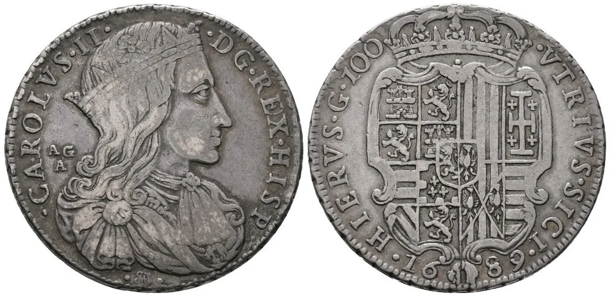 Itálie - Neapol a Sicilie, Charles II., 1665 - 1700 — 1
