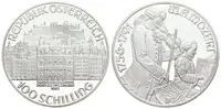 Rakousko, 100 Schilling 1991 - Mozart