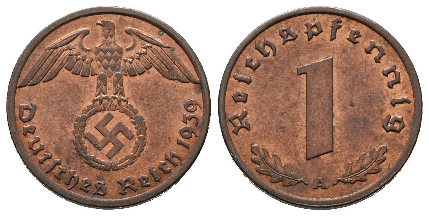 III. říše, 1 Pfennig 1939 A