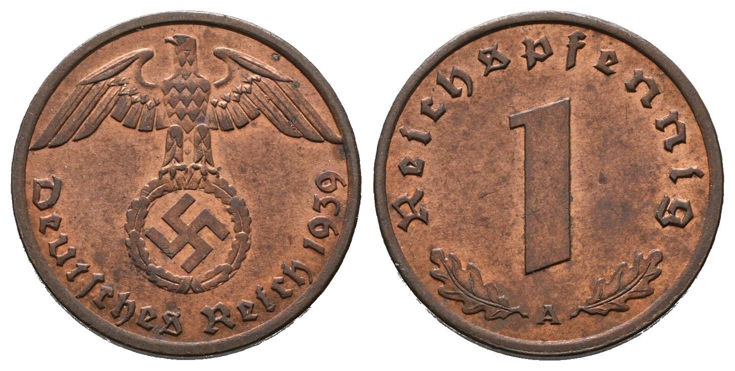 III. říše, 1 Pfennig 1939 A