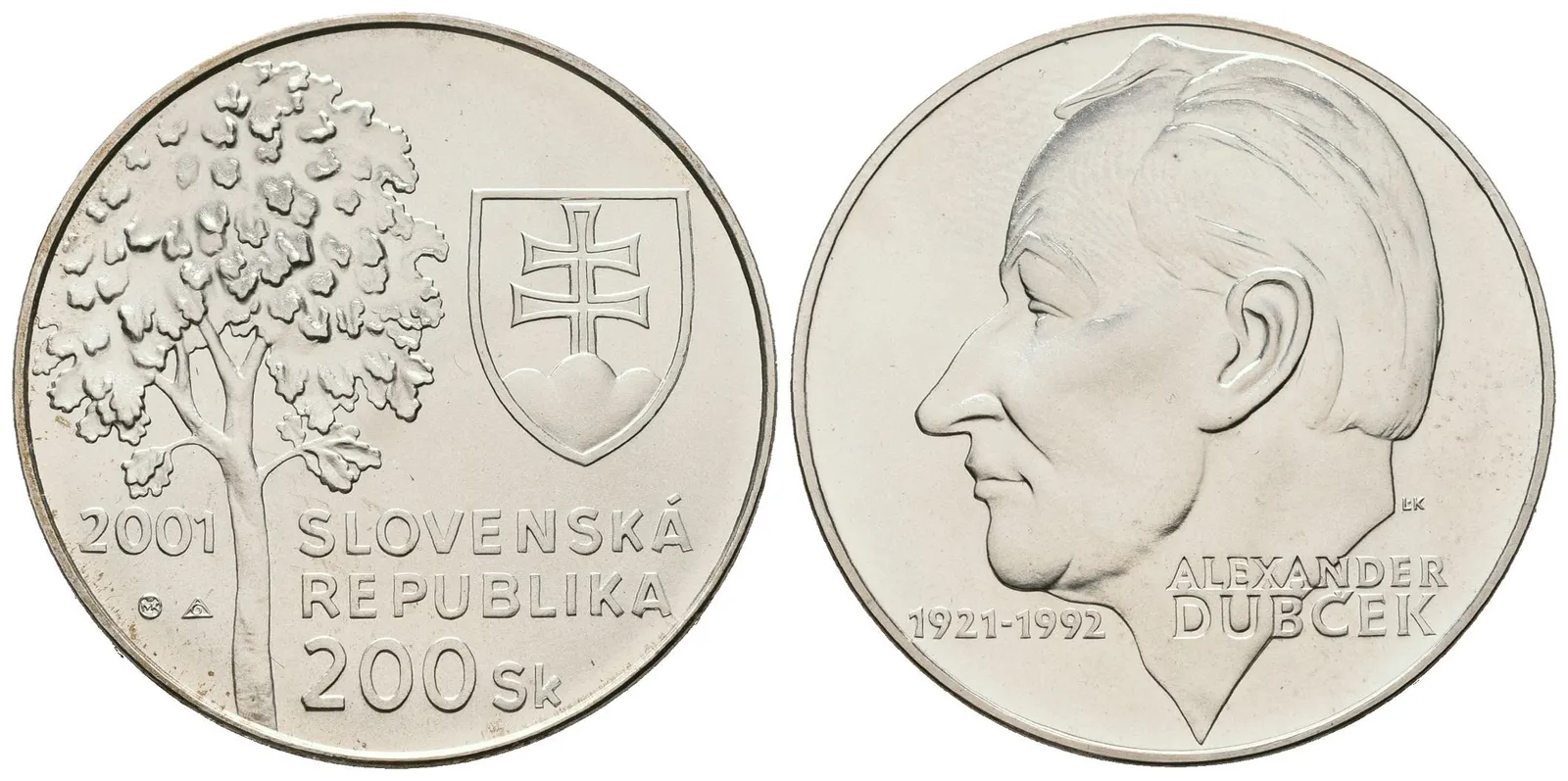 200 Sk 2001 - Alexander Dubček, běžná kvalita