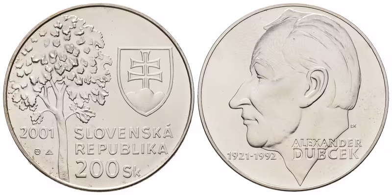 200 Sk 2001 - Alexander Dubček, běžná kvalita