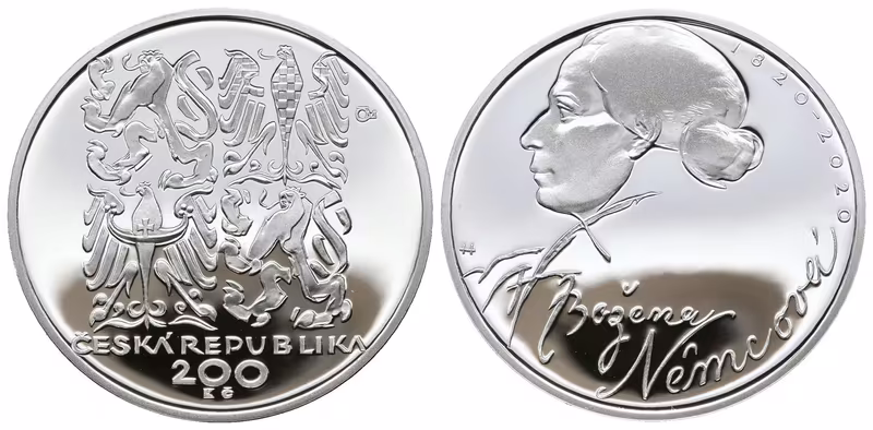 200 Kč 2020 - Božena Němcová, PROOF-bez certifikátu