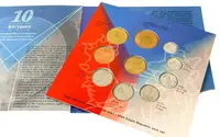 Sada oběžných mincí 2003, etue s certifikátem, pamětní medaile 10 Kč - 10. výročí — 2