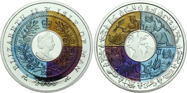1 Crown 2008 - Mezínárodní rok planéty Zem, etue a certifikát, Ag 0,999 (6,3 g), Tita