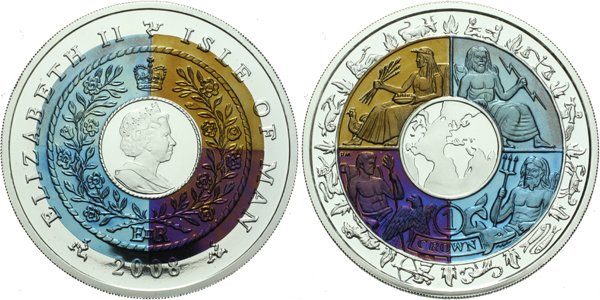 1 Crown 2008 - Mezínárodní rok planéty Zem, etue a certifikát, Ag 0,999 (6,3 g), Tita