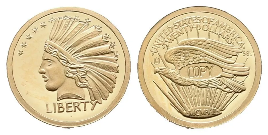 USA, replika 10 Dollars 1907 - Indian Head