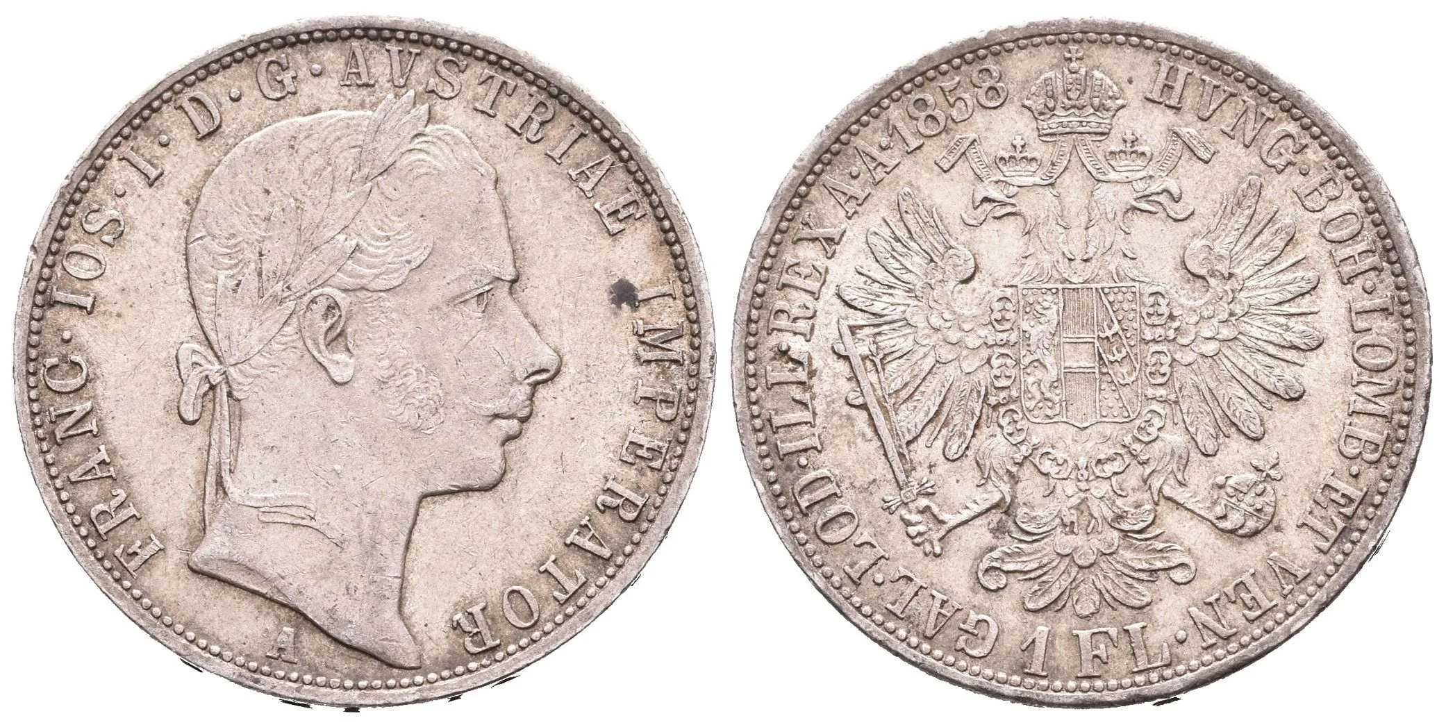 Zlatník 1858 A, velmi pěkná zachovalost, patina, drobné rysky — 1