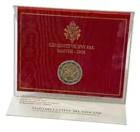 Vatikán, 2 Euro 2008 - K 4. výročí pontifikátu - fotografie 2