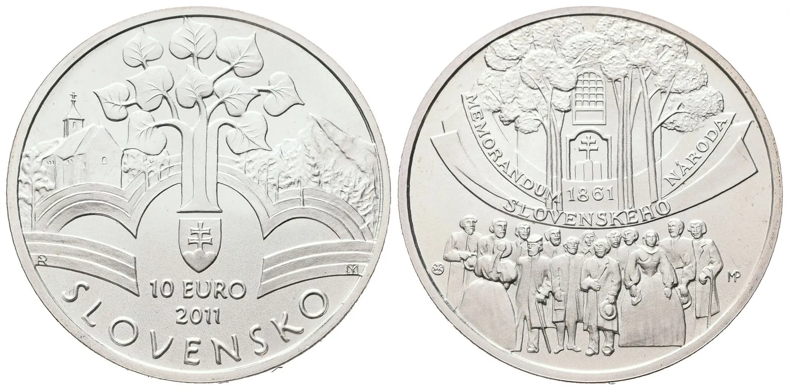 10 Euro 2011 - Memorandum slovenského národa, běžná kvalita