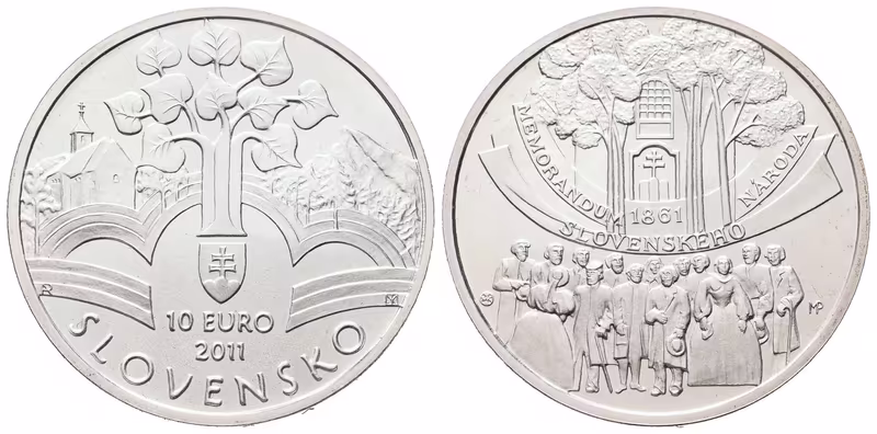 10 Euro 2011 - Memorandum slovenského národa, běžná kvalita
