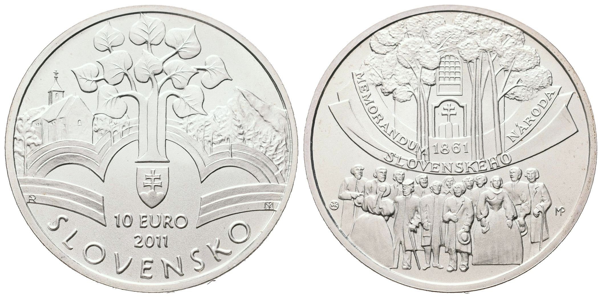 10 Euro 2011 - Memorandum slovenského národa, běžná kvalita