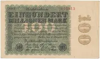Německo, 100 Millionen Mark 1923, Hakensterne, Ro.106l