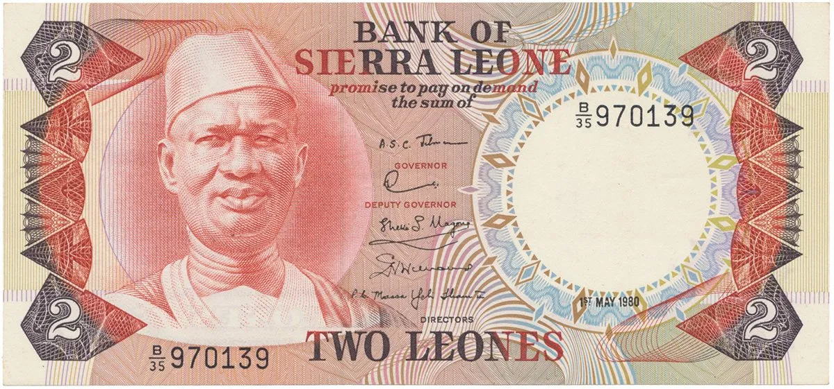 Sierra Leone, 2 Leones 1980, P.6e