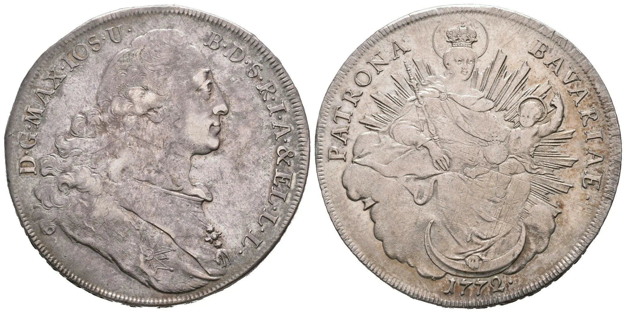 Tolar 1772 - madona, Dav.1953, KM.234.1, pěkná patina, just. a škr. — 1