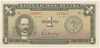 Kuba, 1 Peso 1975, tisk STC Praha, pamětní vydání, P.106