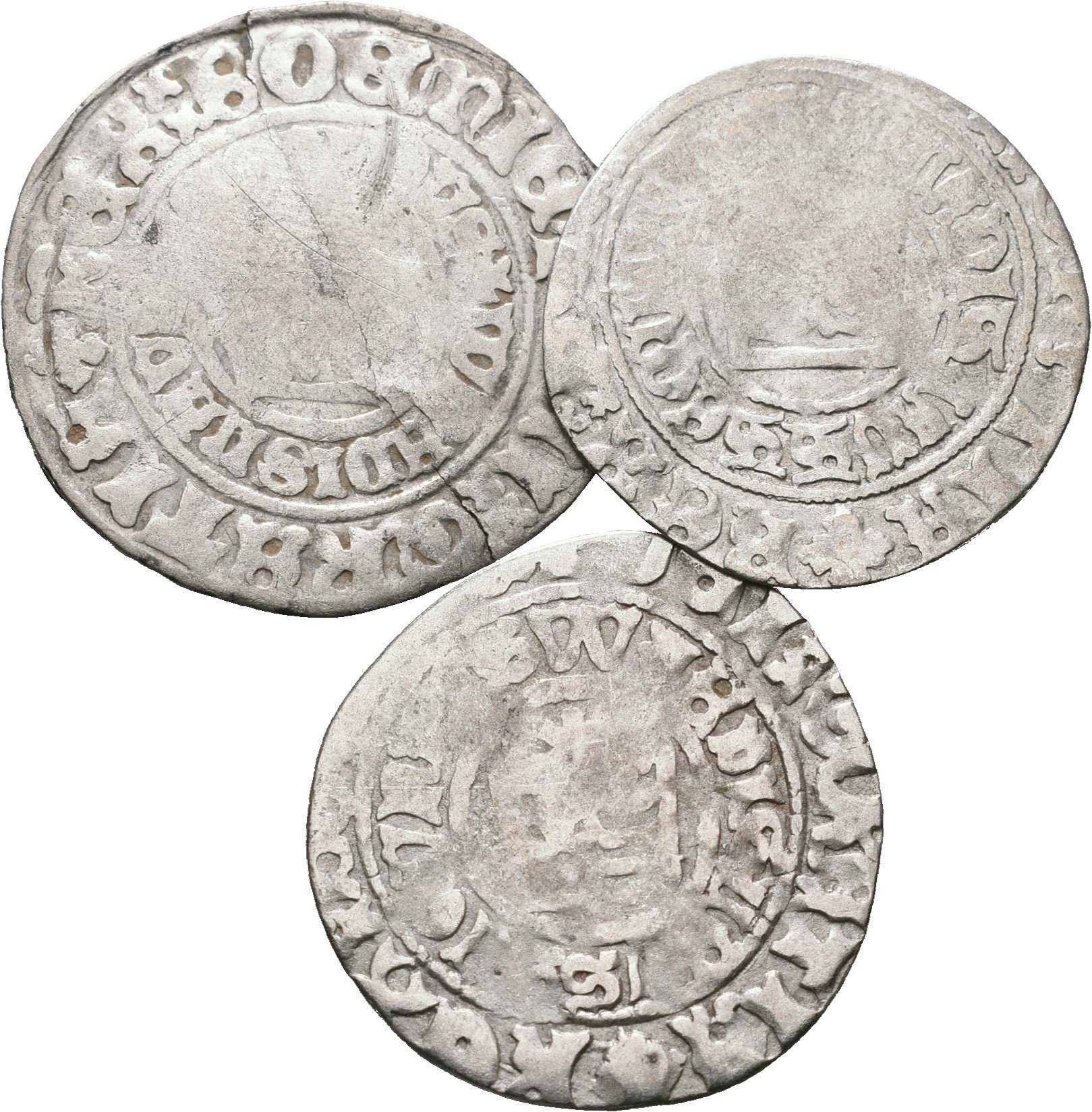 Vladislav II. Jagellonský, Pražský groš, 3 ks
