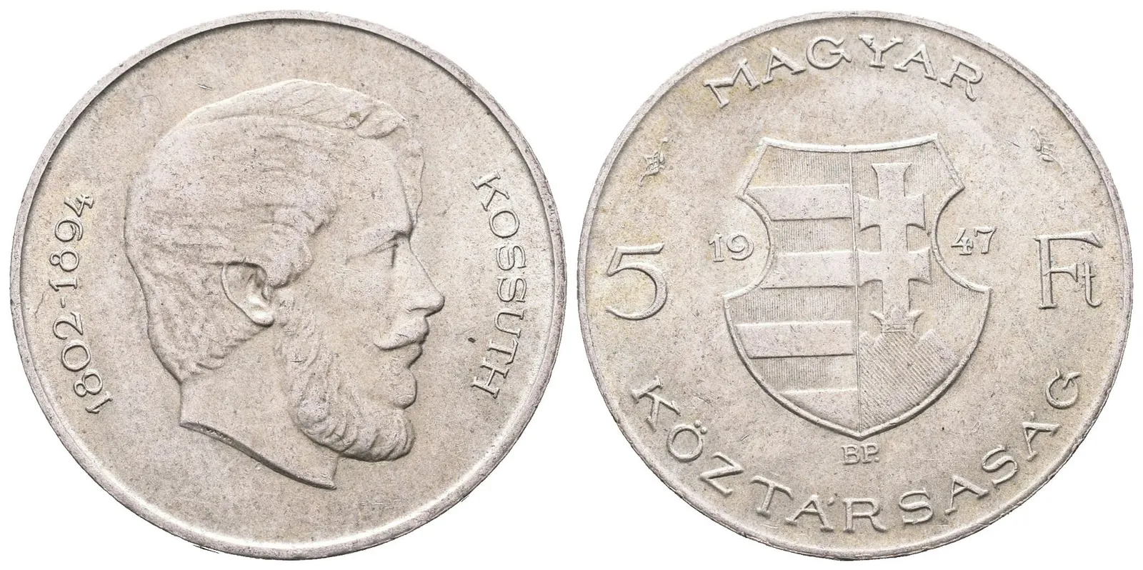 Maďarsko, 5 Forint 1947