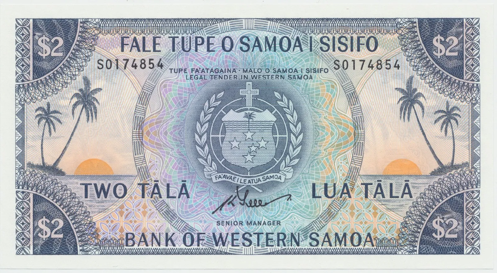 Západní Samoa, 2 Tala (1967), P.17cCS