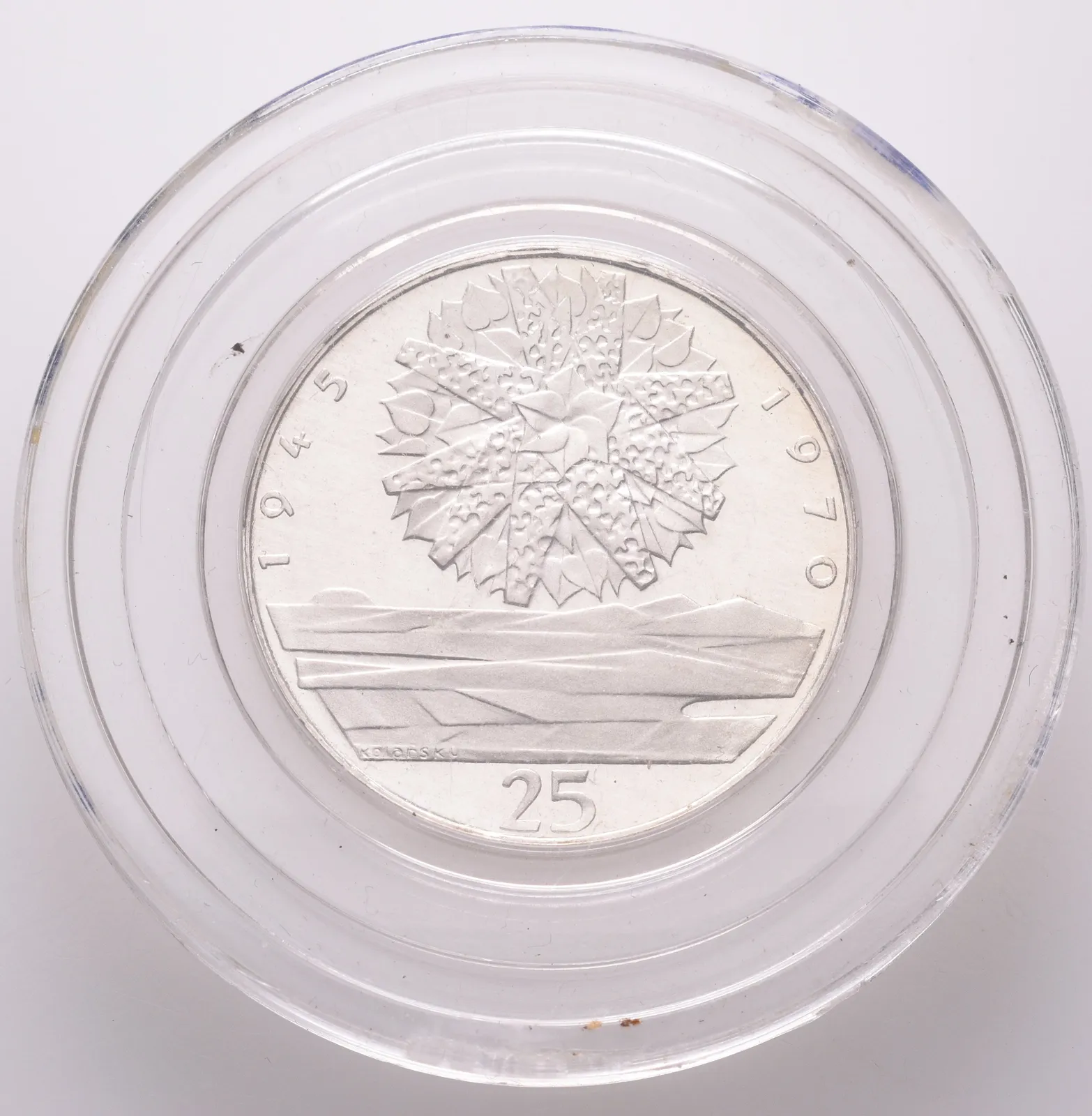 25 Kčs 1970 - 25. výročí osvobození Československa, PROOF, původní etue