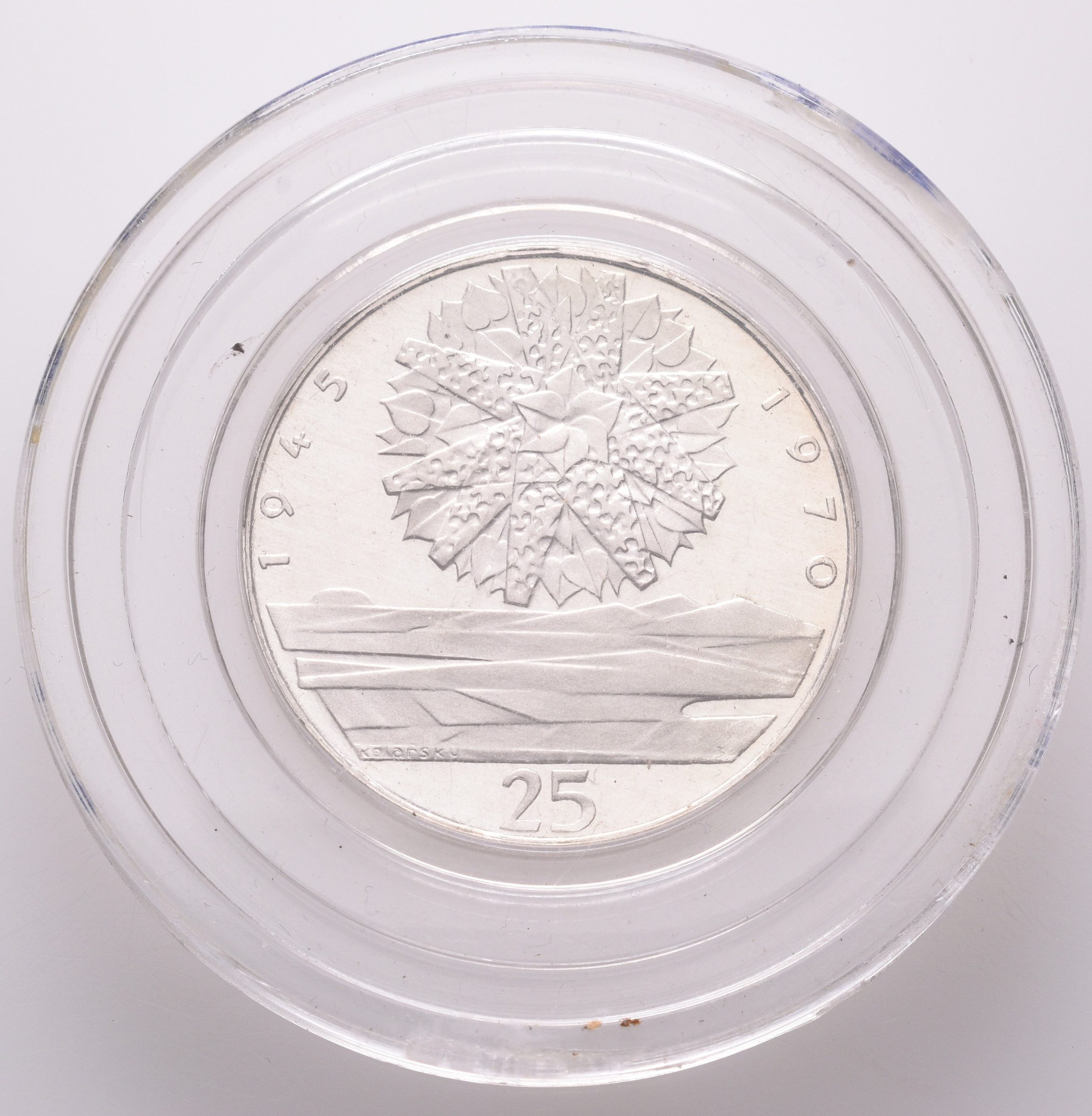 25 Kčs 1970 - 25. výročí osvobození Československa, PROOF, původní etue