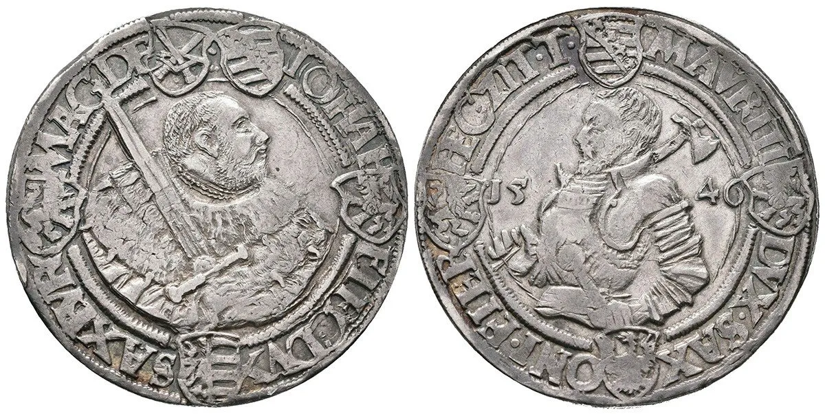 Sasko, Johann Friedrich a Moritz, 1541 - 1547 — 1