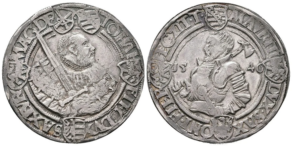 Sasko, Johann Friedrich a Moritz, 1541 - 1547 — 1