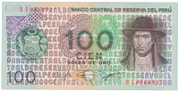 Peru, 100 Soles de Oro 1976, P.114
