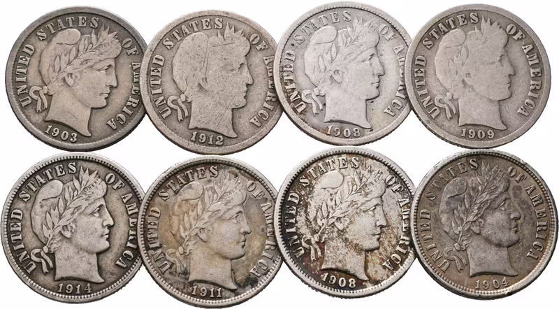 USA, Dime 1903 - 1914, Barber